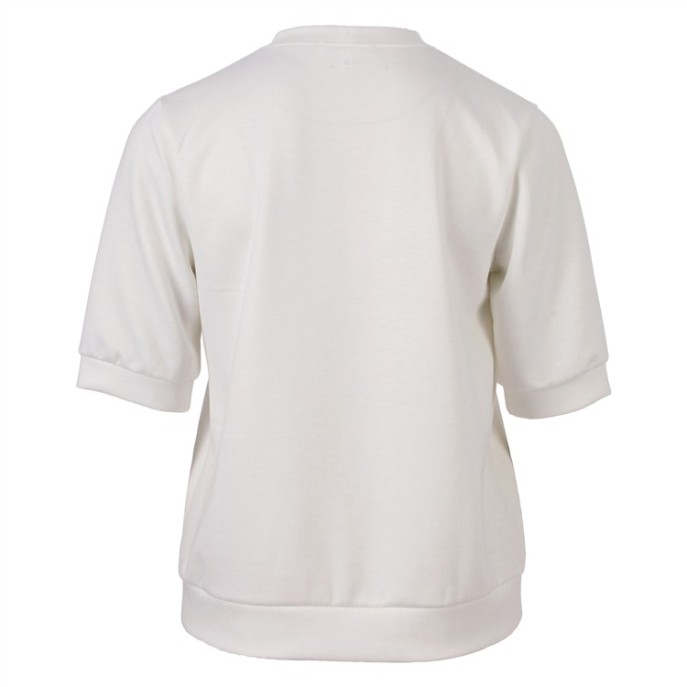 Enjoy T-shirt 1/2 mouw opdruk Ecru